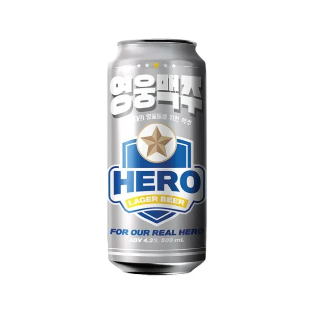 영웅 맥주 캔 500ml